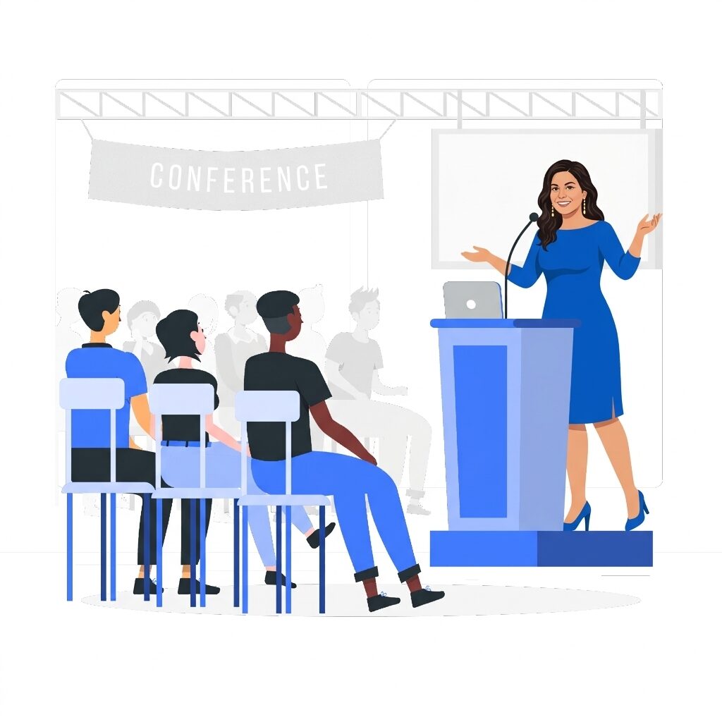 Reet Kaur delivering a keynote on AI security